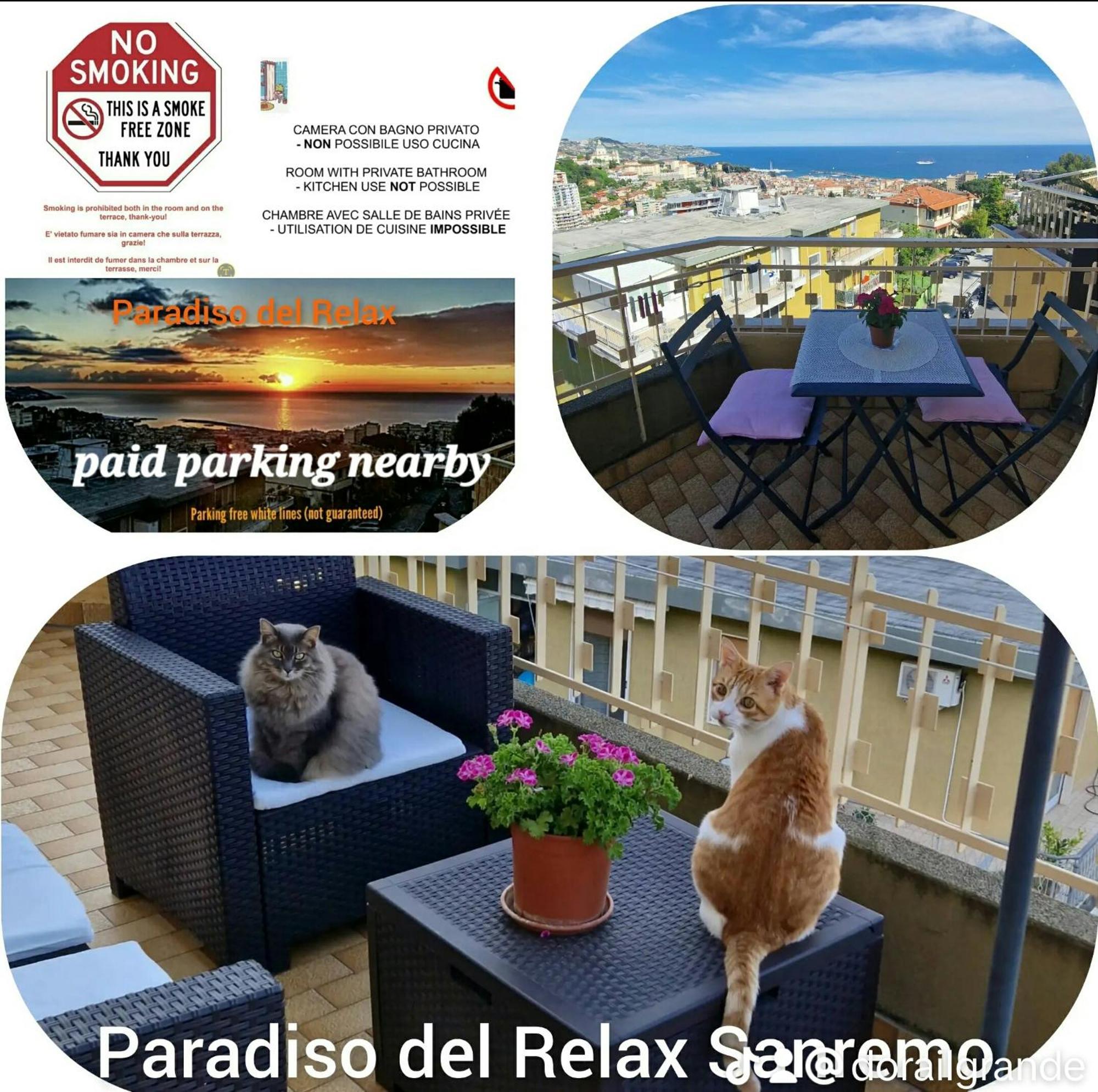 Il Paradiso Del Relax Private Room With Bathroom Parking San Remo Buitenkant foto